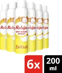 Robijn Zwitsal Dry Wash Spray - 6 X 200 Ml - Voordeelverpakking -Schoonmaakserie Winkel 1013x1200