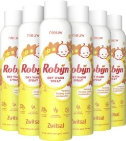 Schoonmaakserie Winkel 19 Robijn Zwitsal Dry Wash Spray - 6 X 200 Ml - Voordeelverpakking