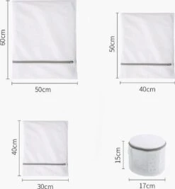 Merkloos Waszak 4 Delig - 1x Groot (50x60 Cm) - 1x Middel ( 40x50cm) - 1x Normaal (30x40cm) - 1x BH (17x15cm) -Schoonmaakserie Winkel 1109x1200 2