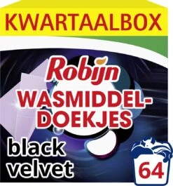 Robijn Classics Black Velvet Wasmiddeldoekjes - 4 X 16 Wasstrips - Voordeelverpakking -Schoonmaakserie Winkel 1117x1200 2