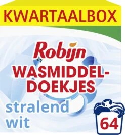 Robijn Classics Stralend Wit Wasmiddeldoekjes - 4 X 16 Wasstrips - Voordeelverpakking -Schoonmaakserie Winkel 1117x1200 3