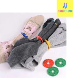 Sokhero - Sokken Waszak Cadeau - Wassen Sok Organiser - Wasmachine Sock Clips Wasnet - Ideale Praktische Knijpers Waslijn - Drogen Huishouden Wasknijpers - (15 Stuks 5 Kleuren Voor Sokken) -Schoonmaakserie Winkel 1123x1200