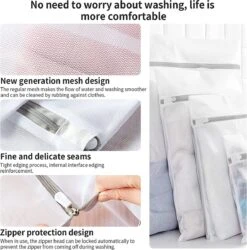BOTC Waszakken - Wasnetten - Set Van 5 - Bescherm Je Wasgoed En Wasmachine - Transparant -Schoonmaakserie Winkel 1187x1200 3