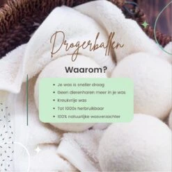 Geniet Van Gemak® | Herbruikbare Wollen Drogerballen | Wasbollen | Schaapswol | Duurzame En Energiebesparende Wasballen | 6 XL Drogerballen -Schoonmaakserie Winkel 1195x1200 2