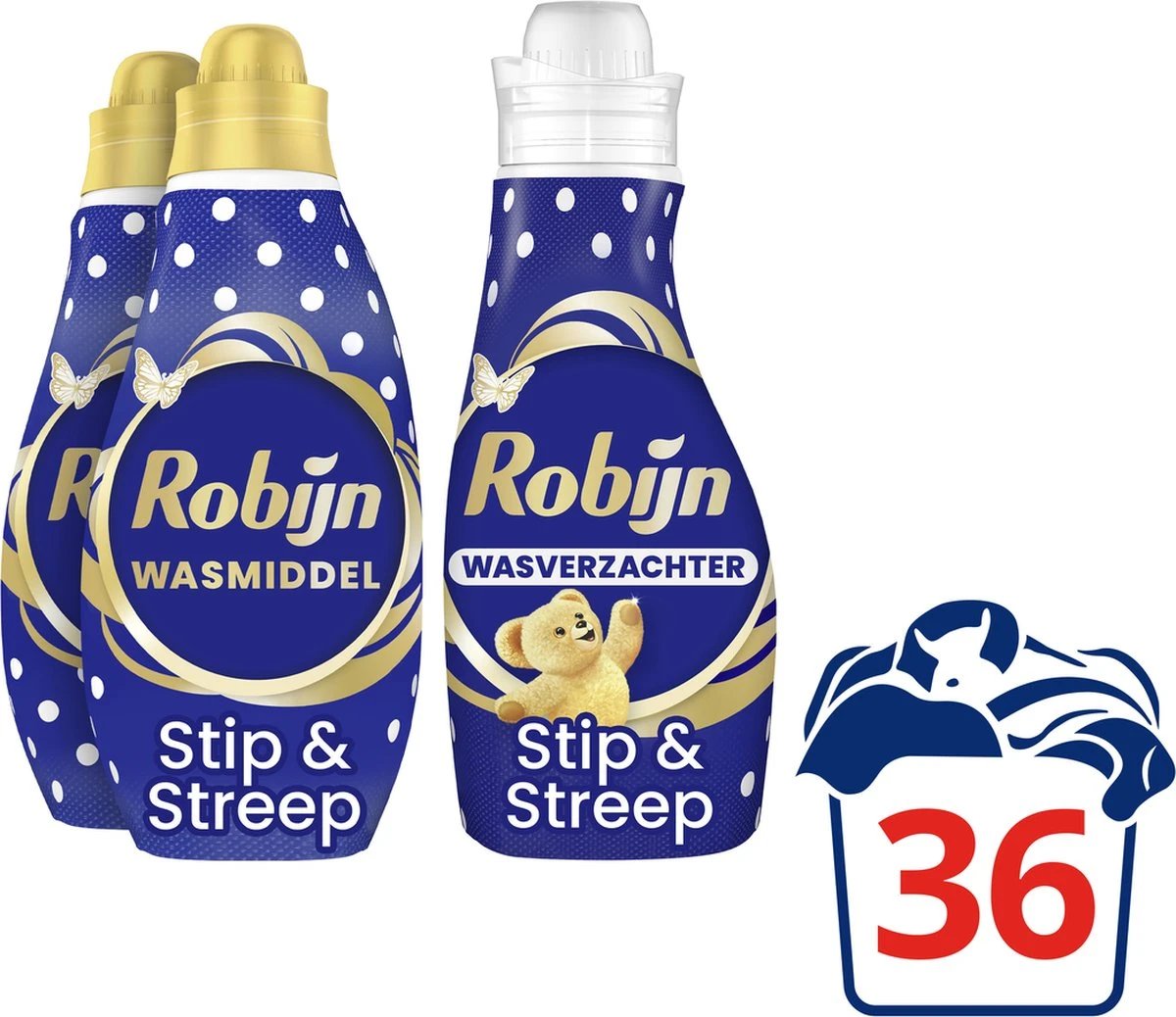 Robijn Robijn Specials Wasmiddel En Wasverzachter Pakket Voor Gekleurde Kleding Met Witte Elementen Stip En Streep Beschermt Wit In Gekleurde Kleding 2 X 18 + 30 Wasbeurten 2 Robijn Robijn Specials Wasmiddel En Wasverzachter Pakket Voor Gekleurde Kleding Met Witte Elementen Stip En Streep Beschermt Wit In Gekleurde Kleding 2 X 18 + 30 Wasbeurten - Afbeelding 2