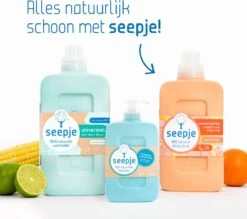 Seepje Wasverzachter - Pioenroos En Cederhout – Natuurlijke Ingredienten - 4 X 30 Wasbeurten - 4 X 750ML -Schoonmaakserie Winkel 1200x1063 5