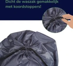 Wonair - Grote Waszak - Wash Me - Wastas - 60x90cm - Grijs - Met Trekkoord -Schoonmaakserie Winkel 1200x1097 5