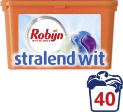 Robijn Stralend Wit 3 In 1 Wascapsules Speciaal Voor De Witte Was - 40 Wasbeurten Kwartaalbox -Schoonmaakserie Winkel 1200x1098 1