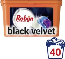 Robijn Black Velvet 3 In 1 Wascapsules - 40 Wasbeurten - Kwartaalbox -Schoonmaakserie Winkel 1200x1098