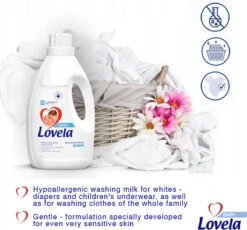 Lovela - Wasmiddel - Hypoallergene Melk - Voor Het Wassen Van Baby & Witte Kleding - 4,5l -Schoonmaakserie Winkel 1200x1115