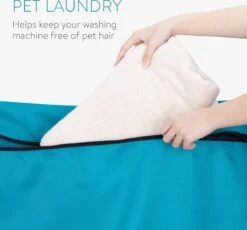 Navaris Waszak Voor Huisdieren Wasgoed - Wasnet Met Rits - Vangt Dierenharen Op Van Dekens, Handdoeken Of Beddengoed - 79 X 70,5 Cm - Blauw -Schoonmaakserie Winkel 1200x1119 4