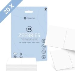 Cosmeau Wasstrips 20 Wasbeurten Zeebries Wasmiddel Wasvellen Wasdoekjes Detergent Sheets Eco Laundry Strips Proefpakket - Plasticvrij Biologisch