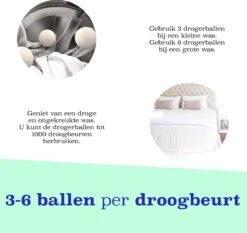 Casa Calma Drogerballen (6 Stuks) - Inclusief Opbergzakje - 100% Natuurlijk Schapenwol - Droger Ballen - Zero Waste Wasverzachter Bollen - Energiebesparend Drogen Met Droogbollen - Dryer Balls - Diervriendelijk & Milieuvriendelijk - Energie Besparen -Schoonmaakserie Winkel 1200x1132 3