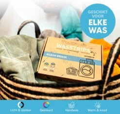 Wasmiddeldoekjes - Ocean Breeze Wasstrips 64 Wasbeurten – Wasmiddel Wasdoekjes - Natuurlijke Wasverzachter – Vegan – Zero Waste 14 Wasmiddeldoekjes - Ocean Breeze Wasstrips 64 Wasbeurten – Wasmiddel Wasdoekjes - Natuurlijke Wasverzachter – Vegan – Zero Waste -Schoonmaakserie Winkel 1200x1135