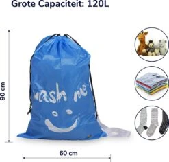 Wonair - Grote Waszak - 60x90cm - Hemelsblauw - Met Trekkoord En Draagband -Schoonmaakserie Winkel 1200x1147 1