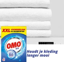 Omo Wit XXL Waspoeder 80 Wasbeurten -Schoonmaakserie Winkel 1200x1165 5