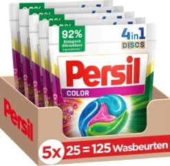 Schoonmaakserie Winkel 39 Persil® Persil 4in1 Discs Color Wascapsules - Wasmiddel Capsules - Voordeelverpakking - 5 X 25 Wasbeurten