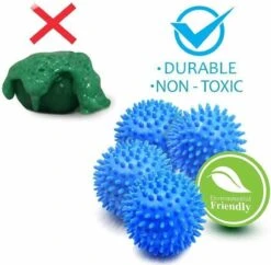 Merkloos Droger Ballen PVC – Herbruikbare Wasdroger Bollen – Snellere Droogtijd – - Wasbollen - 6 Stuks -Schoonmaakserie Winkel 1200x1176