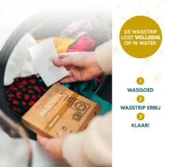 Wasmiddeldoekjes - Ongeparfumeerd Wasstrips 128 Wasbeurten – Wasmiddel Wasdoekjes - Natuurlijke Wasverzachter – Vegan – Zero Waste -Schoonmaakserie Winkel 1200x1187 1