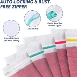 BOTC Waszakken - Wasnetten - Set Van 5 - Bescherm Je Wasgoed En Wasmachine - Transparant -Schoonmaakserie Winkel 1200x1197 24