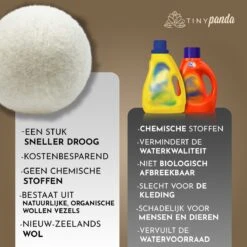 Merkloos Droger Ballen XL 6 Stuks Inclusief Lavendelolie – Zero Waste Dryer Balls - Duurzaam – Wasverzachter – Herbruikbare Drogerballen – Droogt De Was Sneller – Tiny Panda -Schoonmaakserie Winkel 1200x1199 59