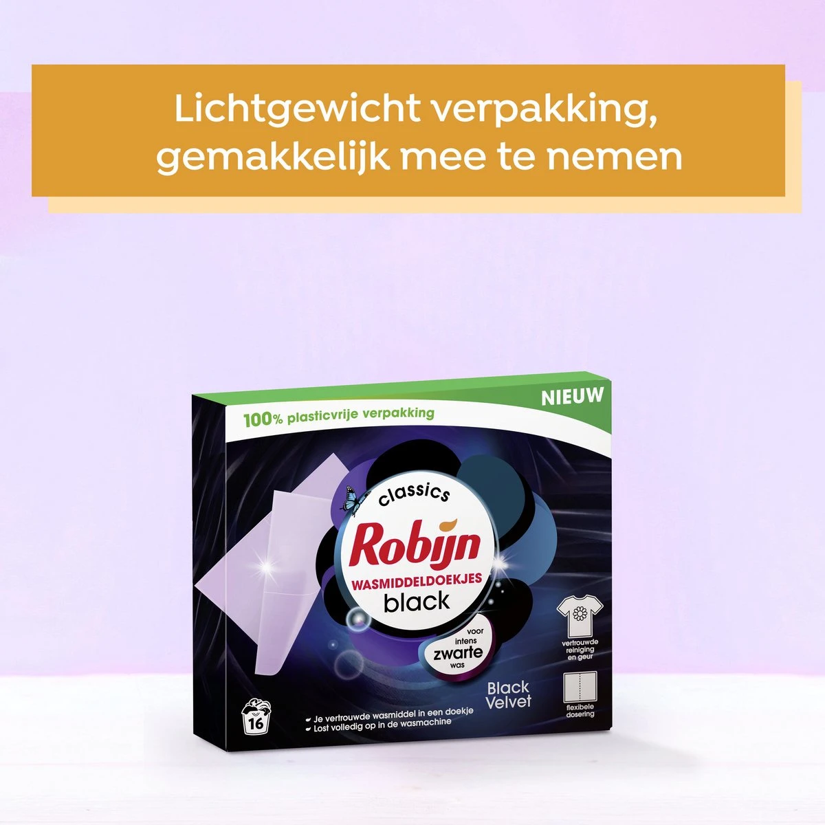 Robijn Classics Black Velvet Wasmiddeldoekjes 16 Wasstrips 4 Robijn Classics Black Velvet Wasmiddeldoekjes 16 Wasstrips - Afbeelding 4