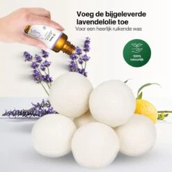 Tenify 6 XL Drogerballen + Extra Lavendel Olie - Wasbollen - Duurzaam - Schaapswol - Wasverzachter - Wasdrogerballen - Herbruikbare Droogballen - Energie Besparen -Schoonmaakserie Winkel 1200x1200 1432