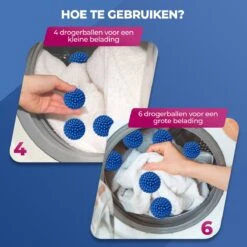 Roegaarden Drogerballen - Wasbollen - 6 Stuks - Siliconen - Sneller Droog - Anti-kreuk -Schoonmaakserie Winkel 1200x1200 1456