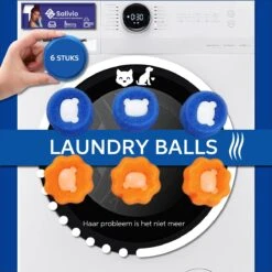 Salivio Laundryballs - 8x Wasbol Set - Huisdieren Haar Verwijderen - Wasbollen - Drogerballen - Energiebesparend - Wasverzachter - Milieuvriendelijk Wassen -Schoonmaakserie Winkel 1200x1200 1513