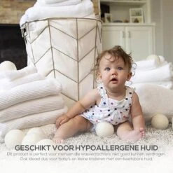 Merino Wollen Drogerballen XL - 10 Stuks - Herbruikbare Wasballen - Natuurlijke Wasverzachter - Wasbollen - Dryer Balls - Duurzame Nieuw-Zeelandse Droogballen -Schoonmaakserie Winkel 1200x1200 1539