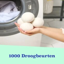 Casa Calma Drogerballen (6 Stuks) - Inclusief Opbergzakje - 100% Natuurlijk Schapenwol - Droger Ballen - Zero Waste Wasverzachter Bollen - Energiebesparend Drogen Met Droogbollen - Dryer Balls - Diervriendelijk & Milieuvriendelijk - Energie Besparen -Schoonmaakserie Winkel 1200x1200 1542