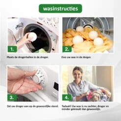 Droger Ballen Wol - Wasdroger Herbruikbare Wollen Droger Ballen - Droogballen Voor Snellere Droogtijd- Set 6 Stuks - Swilix -Schoonmaakserie Winkel 1200x1200 1557