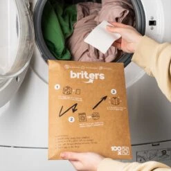 Briters Wasmiddelstrips - 100 Wasbeurten - Ecologisch Wasmiddel - 100% Plasticvrij - Fresh Linen - Wasstrips -Schoonmaakserie Winkel 1200x1200 40