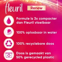 Fleuril Renew Color Caps - Wasmiddel Capsules - Voordeelverpakking - 8 X 12 Wasbeurten -Schoonmaakserie Winkel 1200x1200 523