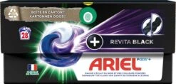 Ariel Wasmiddel Pods + Revitablack - Voor De Zwarte Was - 4 X 28 Wasbeurten - Voordeelverpakking -Schoonmaakserie Winkel 1200x571 3