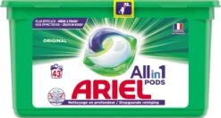 Schoonmaakserie Winkel 33 Ariel All In 1 Wasmiddel Pods - Original Wit - 3x43 Wasbeurten - Voordeelverpakking