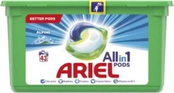 Ariel All In 1 Wasmiddel Pods Alpine - 3x43 Wasbeurten - Voordeelverpakking -Schoonmaakserie Winkel 1200x644 2