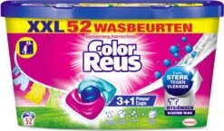 6x Witte Reus Power Caps Wasmiddelcapsules Color Reus 52 Stuks -Schoonmaakserie Winkel 1200x704 2