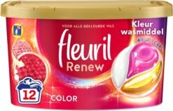 Fleuril Renew Color Caps - Wasmiddel Capsules - Voordeelverpakking - 8 X 12 Wasbeurten -Schoonmaakserie Winkel 1200x772