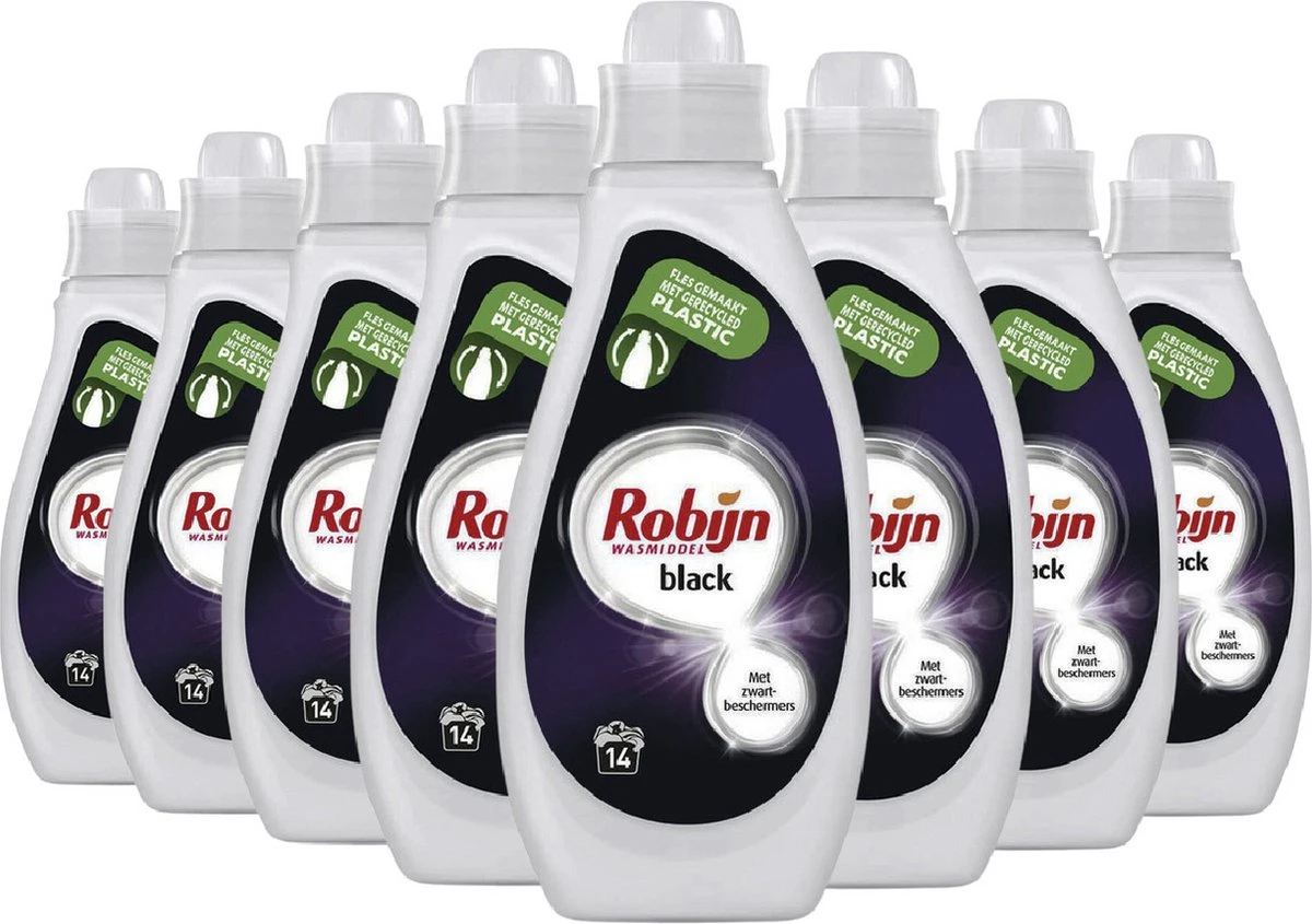 Robijn Vloeibaar Wasmiddel Black 8 X 700ml 112 Wasbeurten 2 Robijn Vloeibaar Wasmiddel Black 8 X 700ml 112 Wasbeurten - Afbeelding 2