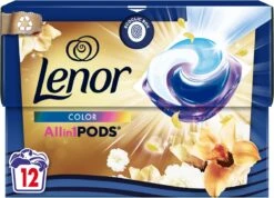 Lenor All In 1 Pods Amber & Orchidee - Waspods - 4 X 12 Wasbeurten Voordeelverpakking -Schoonmaakserie Winkel 1200x865