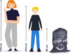 Wonair - Grote Waszak - Wash Me - Wastas - 60x90cm - Grijs - Met Trekkoord -Schoonmaakserie Winkel 1200x909