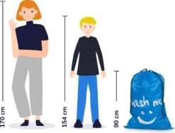 Wonair - Waszakken Voor Wasgoed - 60x90cm - Hemelsblauw - Met Trekkoord -Schoonmaakserie Winkel 1200x913 1