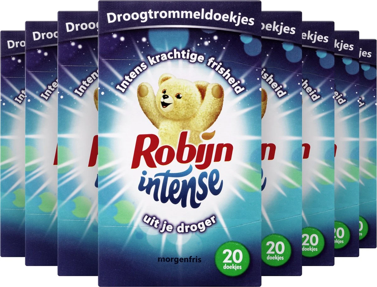 Robijn Intense Morgenfris Droogtrommeldoekjes - 9 X 20 Stuks - Voordeelverpakking 8 Robijn Intense Morgenfris Droogtrommeldoekjes - 9 X 20 Stuks - Voordeelverpakking - Afbeelding 8
