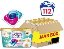 Frisse Reus Power Caps Lotus Amandel Wascapsules - Wasmiddel Capsules - Voordeelverpakking - 8 X 14 Wasbeurten -Schoonmaakserie Winkel 1200x931