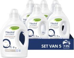 Neutral Parfumvrij Wasverzachter - 5 X 27 Wasbeurten - Voordeelverpakking