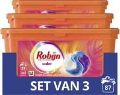 Robijn Color 3 In 1 Wascapsules - 3 X 29 Wasbeurten - Halfjaarbox 11 Robijn Color 3 In 1 Wascapsules - 3 X 29 Wasbeurten - Halfjaarbox -Schoonmaakserie Winkel 1200x948