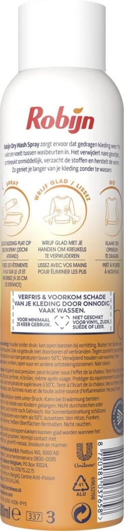 Robijn Original Dry Wash Spray - 6 X 200 Ml - Voordeelverpakking -Schoonmaakserie Winkel 282x1200