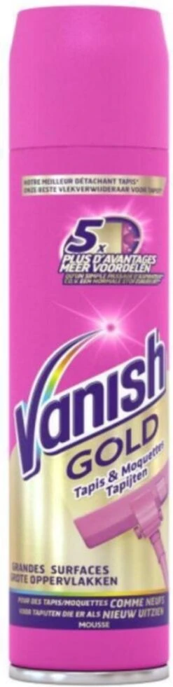 Vanish Gold Mousse Voor Tapijt Vlekkenverwijderaar - 600 Ml -Schoonmaakserie Winkel 302x1200