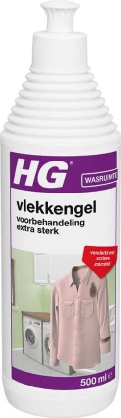 HG Vlekken Voorbehandeling Gel Extra Sterk - 500 Ml - Verwijdert De Allerergste Vlekken = Met Actieve Zuurstof -Schoonmaakserie Winkel 349x1200
